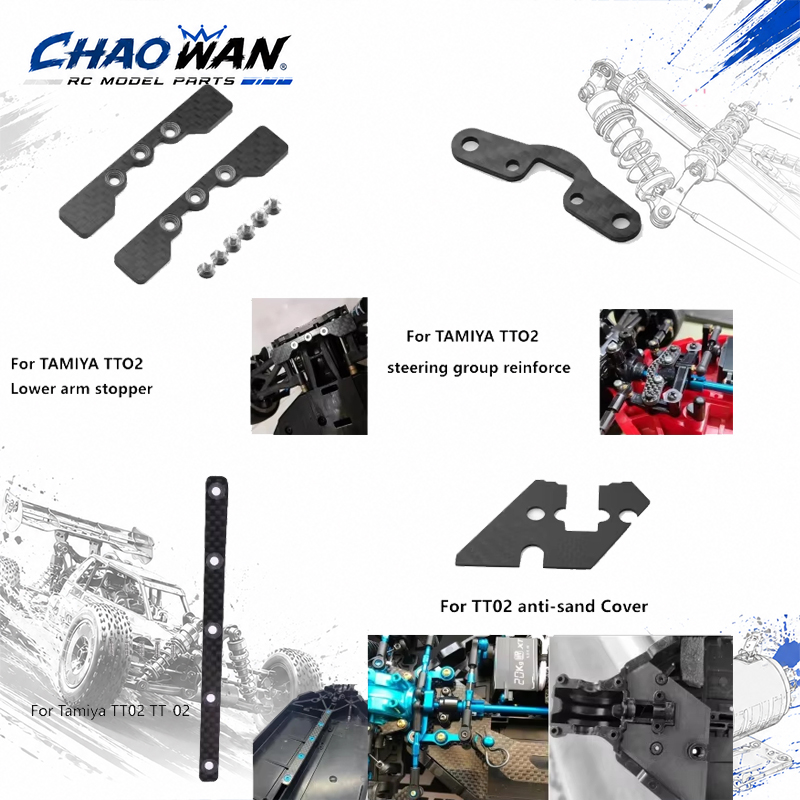 Crepe Pan Carbon - Tamiya TT02 TT-02 1/10 Kit di